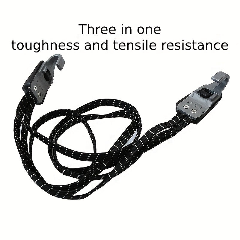 3-in-1 Bicycle Luggage Tie Rope Rack 26.77in Traction Strap Rope