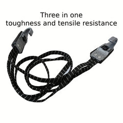 3-in-1 Bicycle Luggage Tie Rope Rack 26.77in Traction Strap Rope