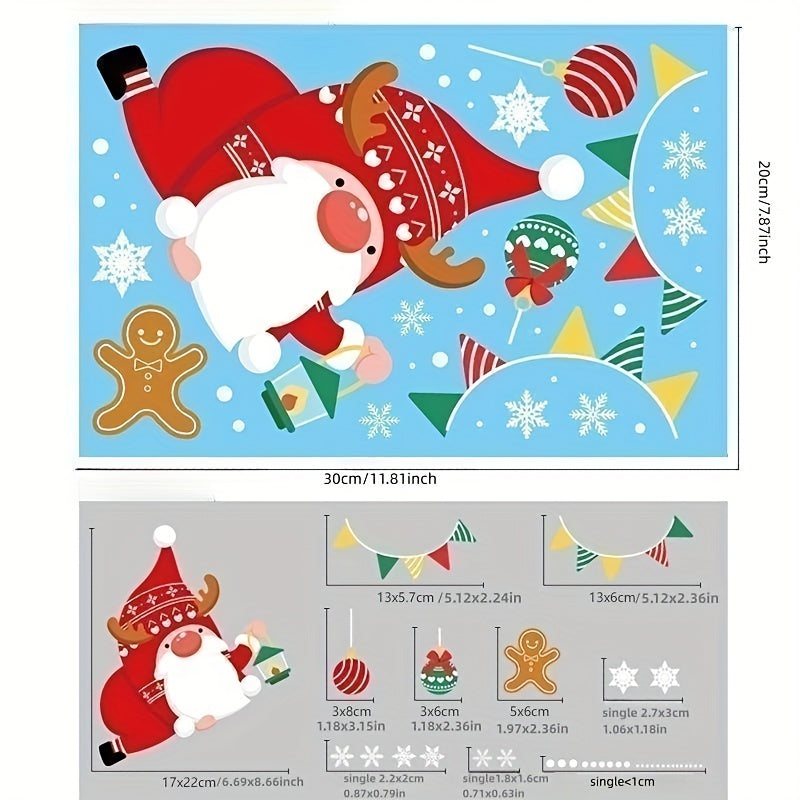 Festive Christmas Window Sticker Easy To Apply Reusable Decoration