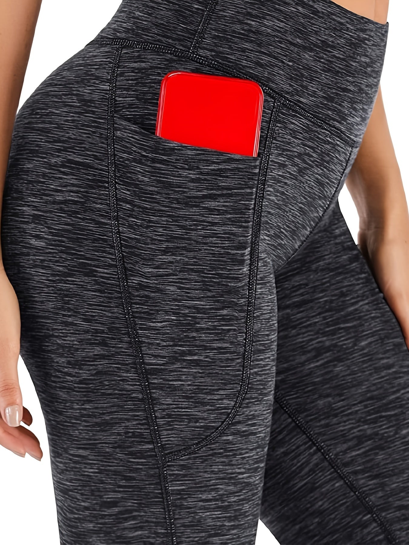 High Waist Bootcut Yoga Leggings with Pocket