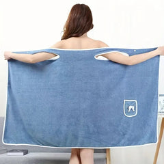 Women's Coral Velvet Bathrobe Spa Wrap Towel Absorbent Bath Skirt
