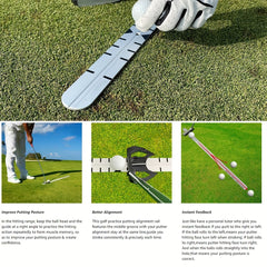 Aluminum Golf Putter Training Aid for Putting Green