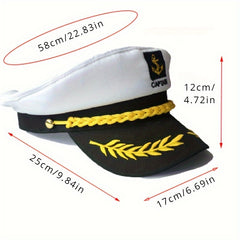 Marine Hat Captain Yacht Navy Hat Sailor Cap For Costume