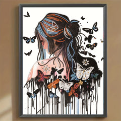 Woman and Butterfly 5D Diamond Art Kit