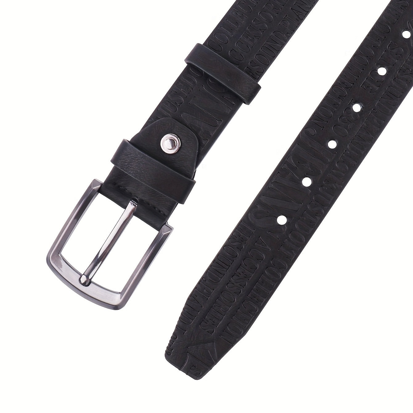 Stylish Letter Pressed Leather Belt for Men