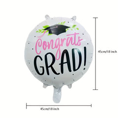 7 Pcs Graduation Foil Balloon Class Of 2022 Congrats Grad Trophy Mylar Balloons