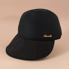Wide Brim Sun Hat Baseball Cap with Label Patch