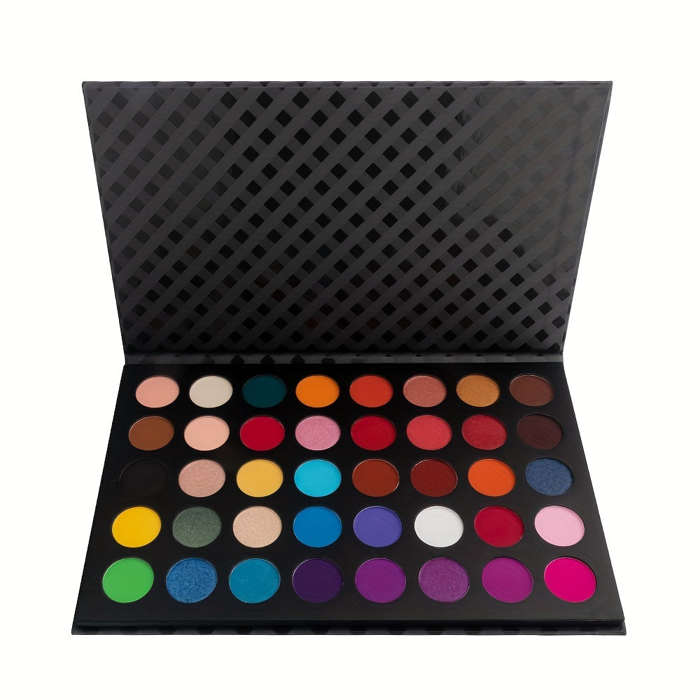 40 Colors Green Orange Eyeshadow Palette Matte Glitter Highlighter Finish