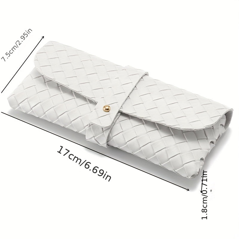 Soft Glasses Case Portable Ladies Glasses Box Eyewear Woven Pattern