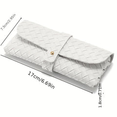 Soft Glasses Case Portable Ladies Glasses Box Eyewear Woven Pattern