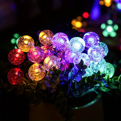 LED Solar Bubble Ball Light String Outdoor Garden Decoration