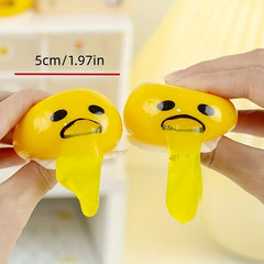 2pcs Stress Relief Toys Puking Ball Lazy Egg Vomiting Egg Yolk Vent Tricky Game