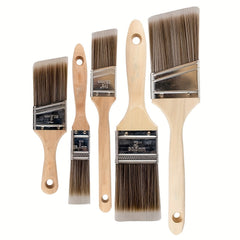 5pcs Paint Brush Set for Walls Trim Cabinets Doors Fences Decks Arts Crafts