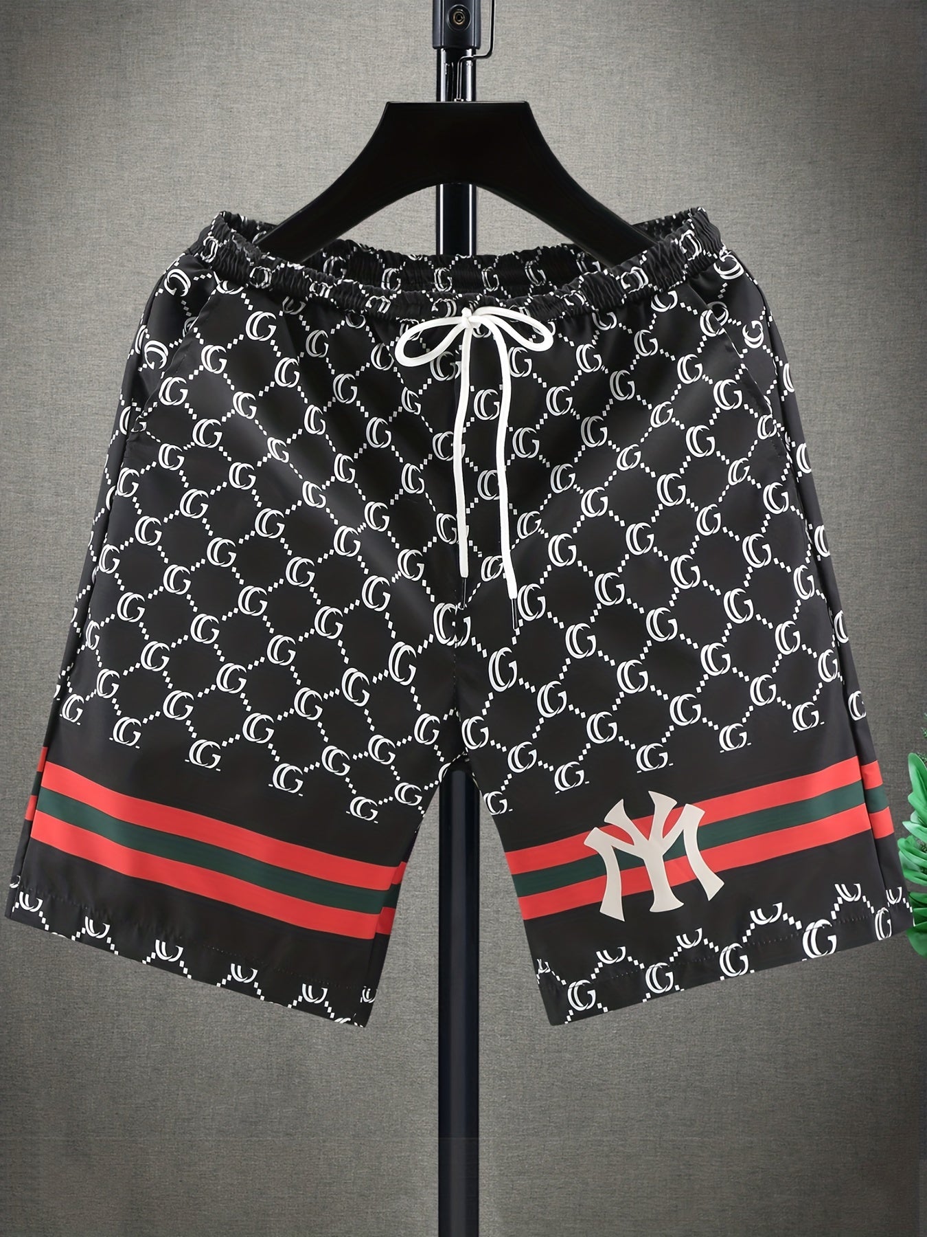 Men's Quick Dry Board Shorts with 2 Pockets Drawstring Swim Trunks