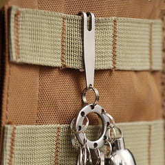 Stainless Steel Suspension Clip with Round Ring Keyring