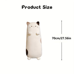 Long Legged Calico Cat Plush Pillow