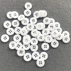 50pcs 15mm Sewing Flatback Buttons 4 Holes Plastic Resin DIY Crafts