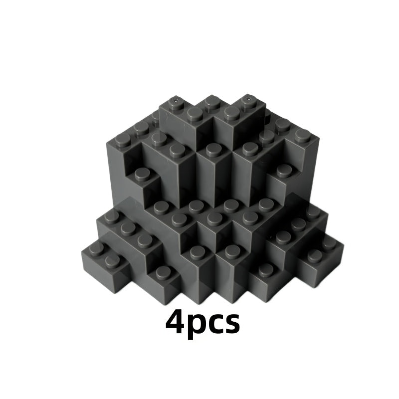 4pcs MOC Mountain & Forest Scenes with Accessories Building Blo