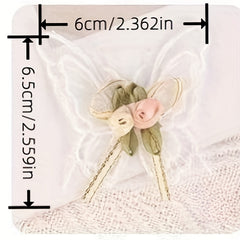 10pcs Lace Fabric Flower Butterfly Craft Decoration Sewing Supplies DIY