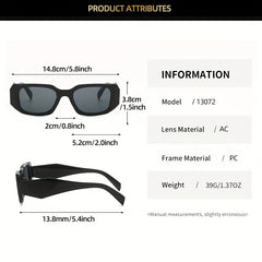 Rectangle Sunglasses Casual Gradient Glasses UV400