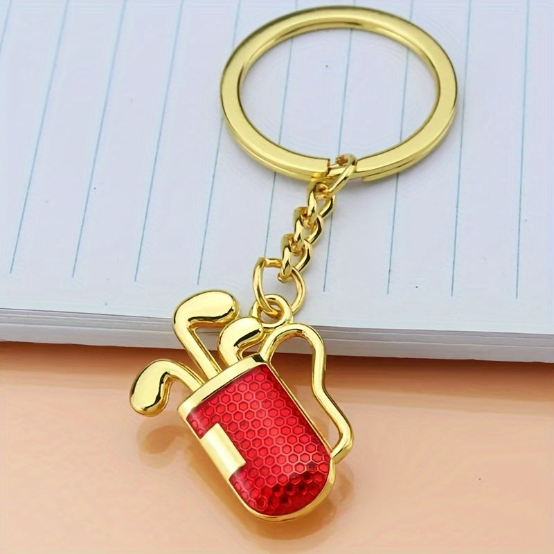 Metal Golf Club Holder Keychain Mini Golf Keychain Gift Men Women