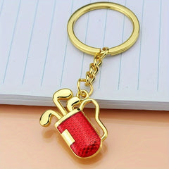 Metal Golf Club Holder Keychain Mini Golf Keychain Gift Men Women