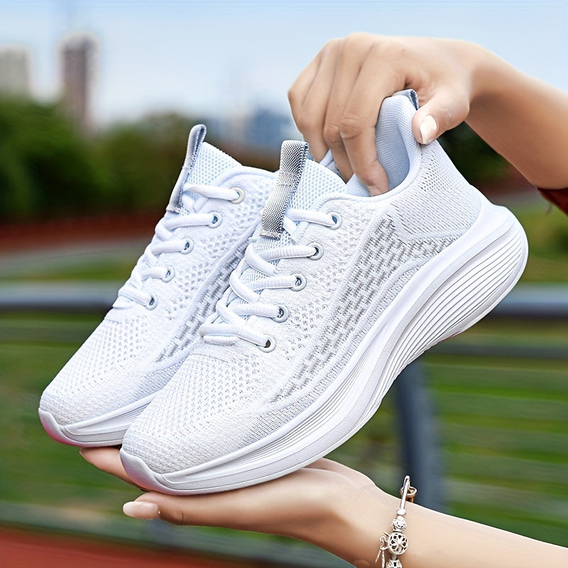 Women's Mesh Lace-Up Sneakers for Outdoor Athletic Fun