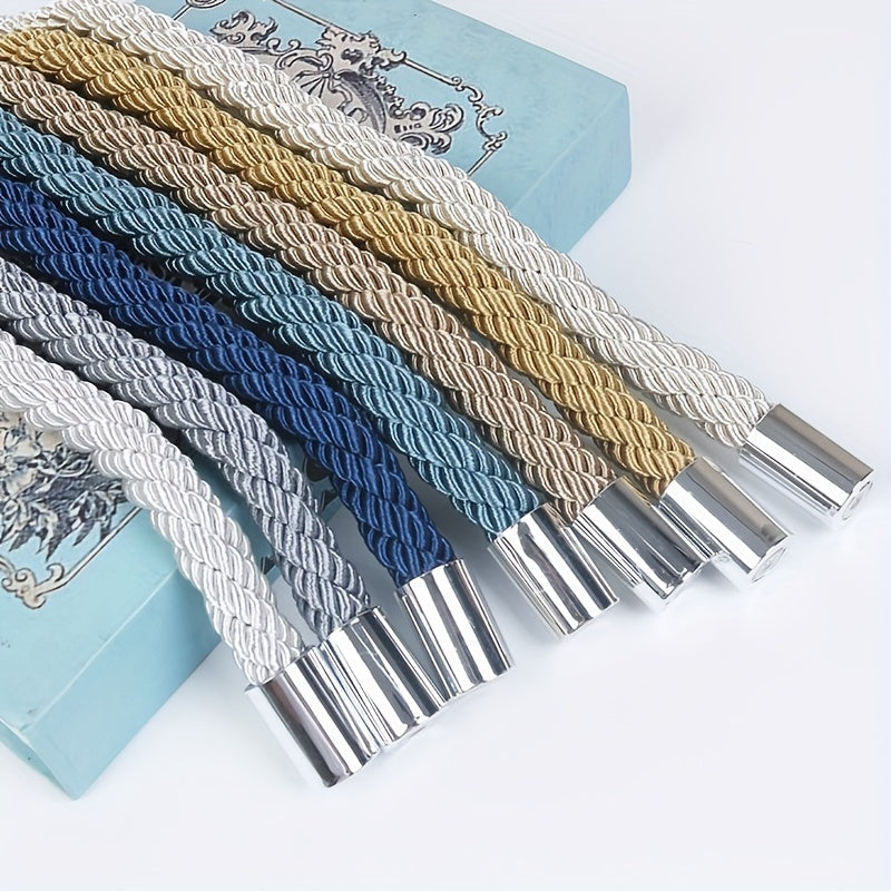 2pcs Plastic Curtain Rope w/ Magnetic Buckle for Home Decor