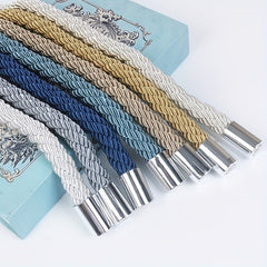 2pcs Plastic Curtain Rope w/ Magnetic Buckle for Home Decor