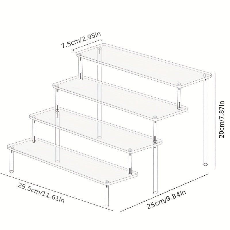Acrylic Display Stand Perfume Organizer Transparent Mini Toy Rack