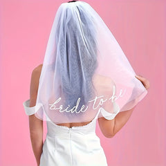 Double Layer Bridesmaid Veil Bridal Headpiece for Bachelorette Parties