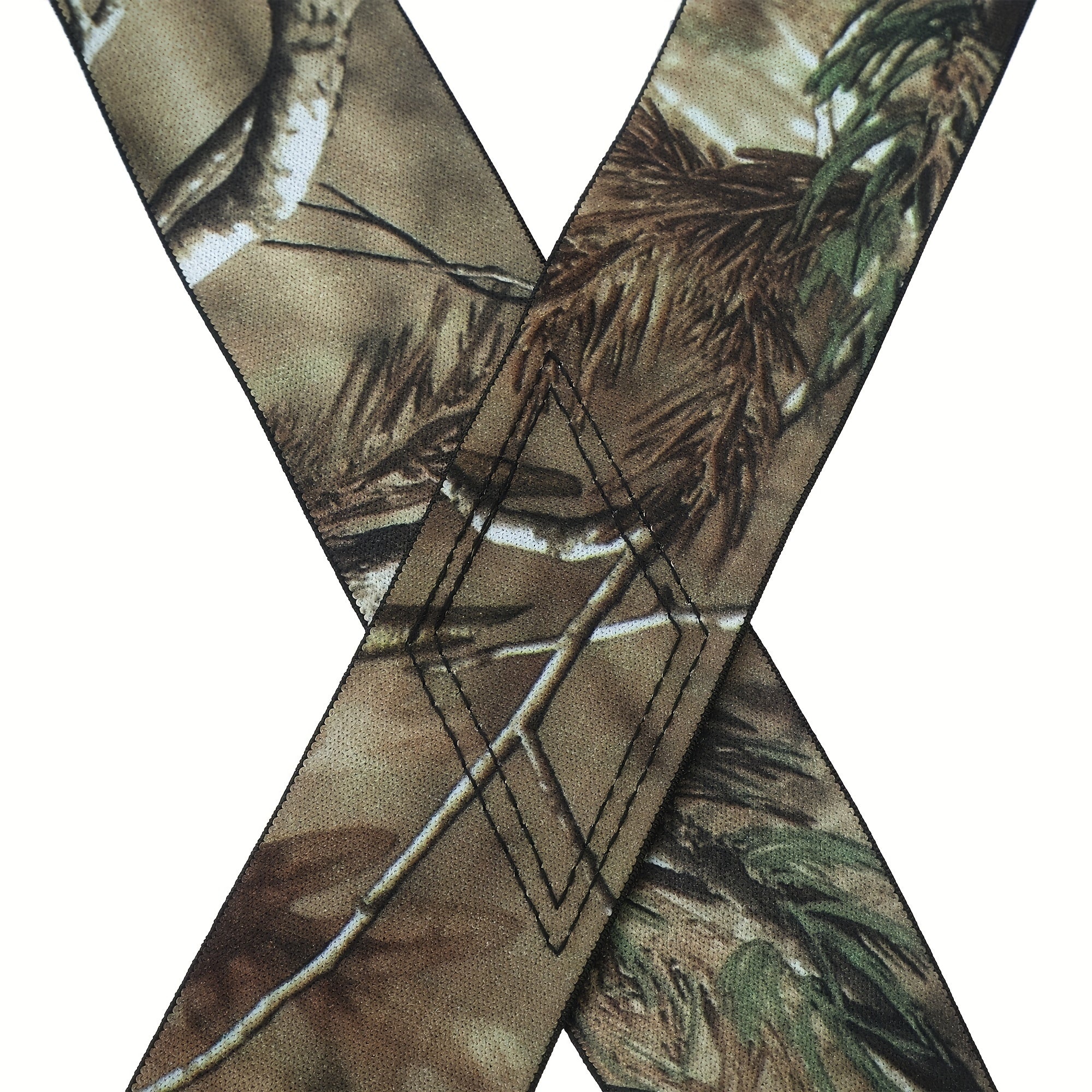 Men's Four Clip Strap Suspenders Printed Branch