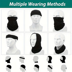 3pcs UV Neck Gaiter Balaclava Dust Protection & Ice Silk Cooling Arm Sleeves