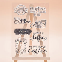 Coffee Transparent Silicone Stamp