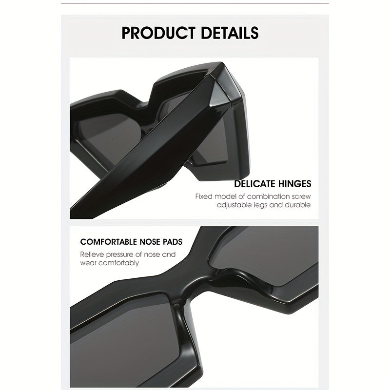 Futuristic Polygonal Cat Eye Sunglasses UV Protection