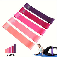 5pcs Elastic Resistance Bands for Squats & Yoga Pilates Workout