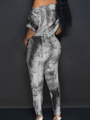 Denim One Shoulder Knot Jumpsuit