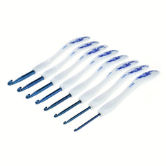 8pcs Ergonomic Crochet Hook Set with Print Crochet Hooks
