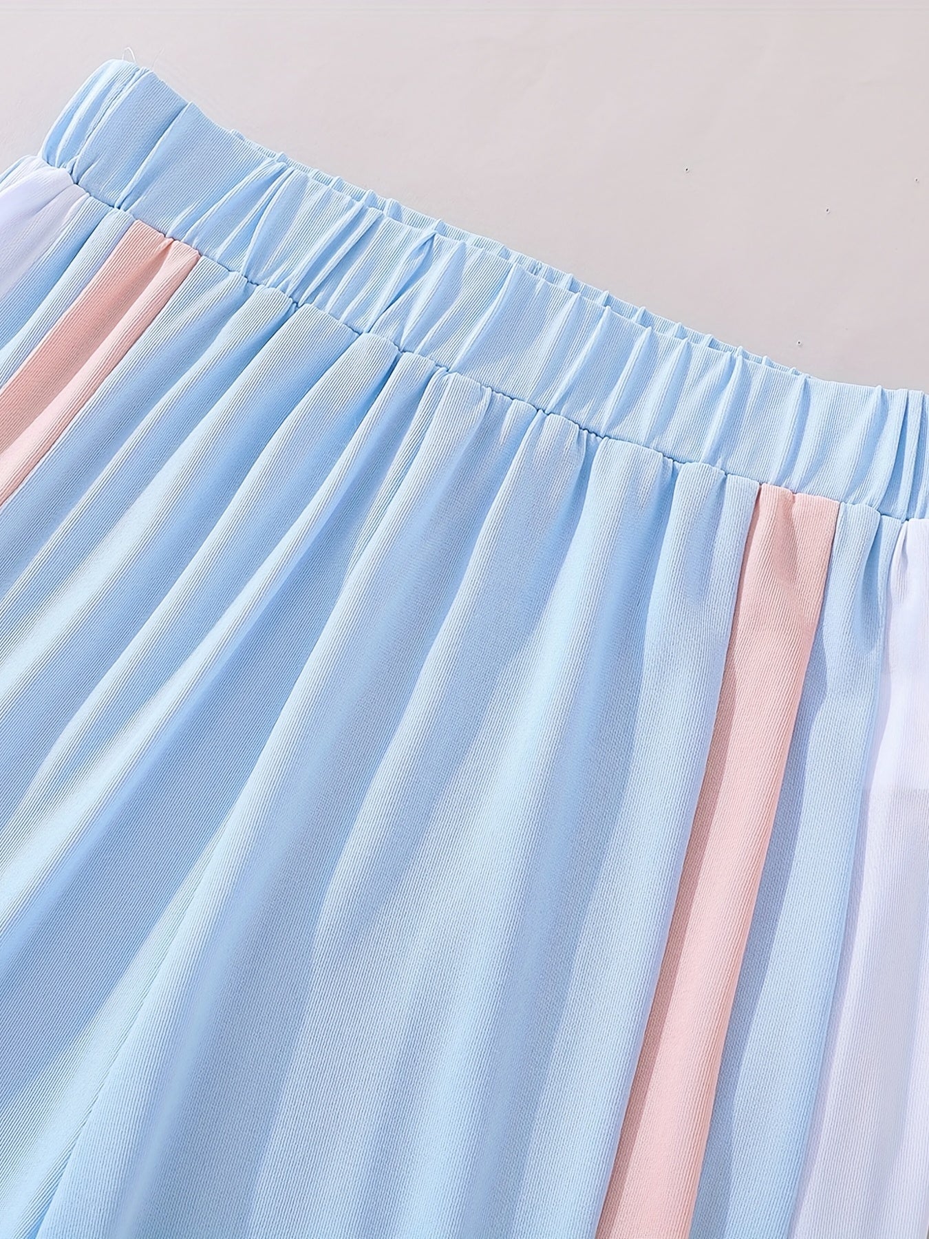 Kid Teen Girls Striped Sports Casual Active Trousers