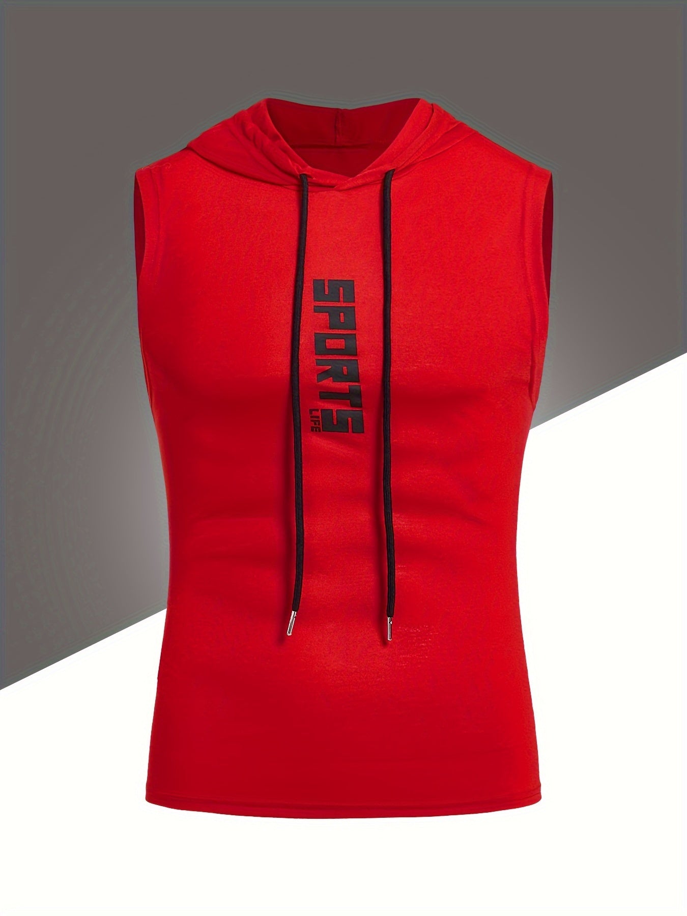 Men's Casual Hooded Tank Top for Fitness Running