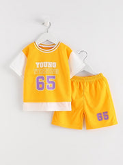 Boys Winning Number 65 Casual Outfit Round Neck T shirt & Shorts