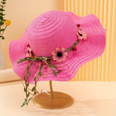 Ruffles Brim Sun Hat Easter Garland Straw Hat