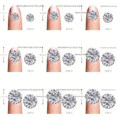 1Ct Classic Moissanite Star Round Bracelet S925 Silver Engagement Wedding Gift
