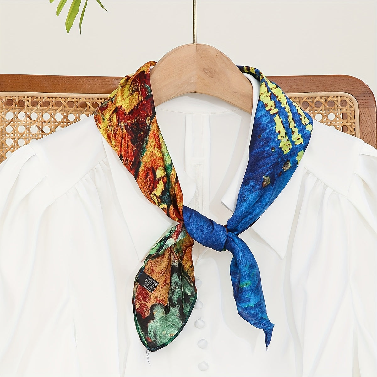 Vintage Starry Sky Print Bandana Silk Scarf Classic Head Wrap Turban