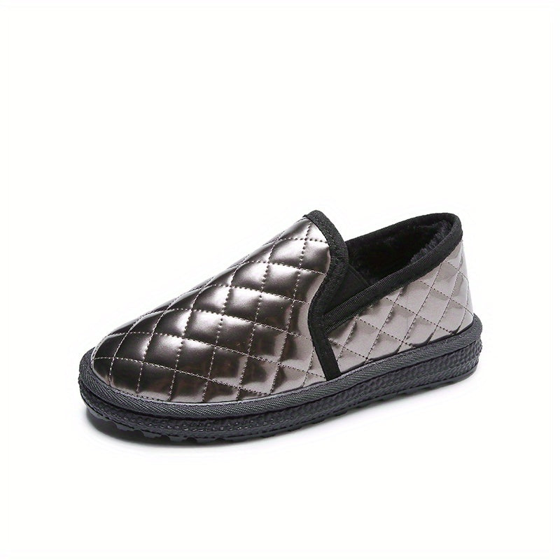 Women's Plush Inner Thermal Walking Shoes Anti-slip Loafers