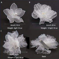 Fabric Flower Hair Clip Bridal Styling Hair Accessories Wedding Headdress Barret