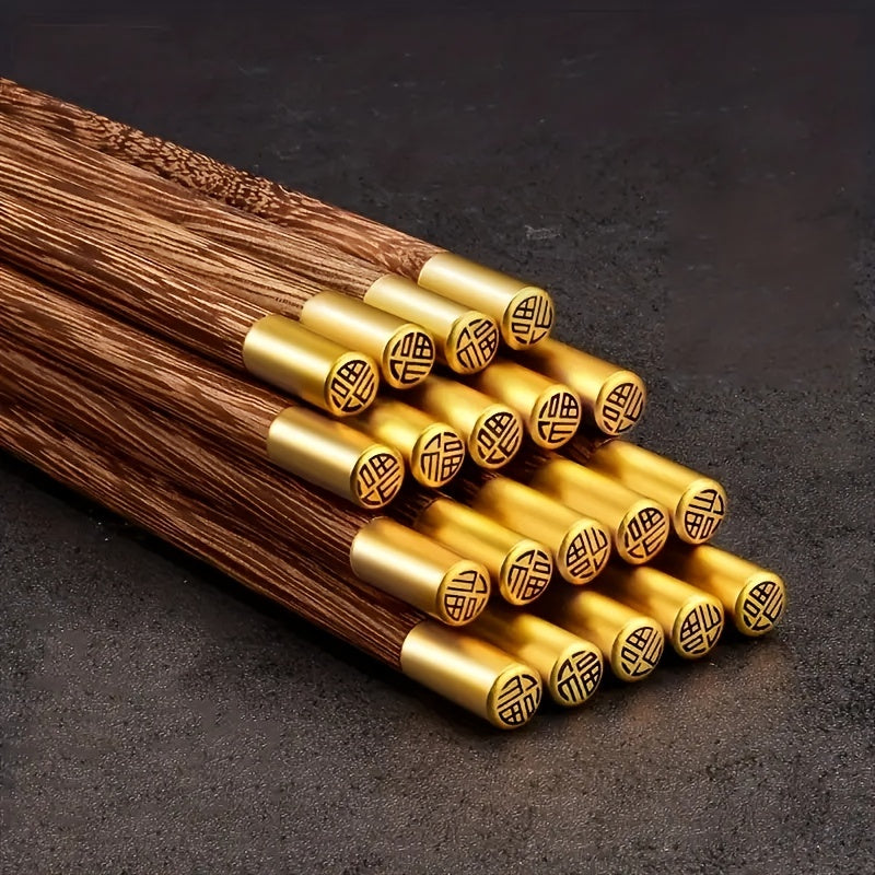 10 pairs Wooden Chopsticks Eco Friendly Portable Durable Home Outdoor