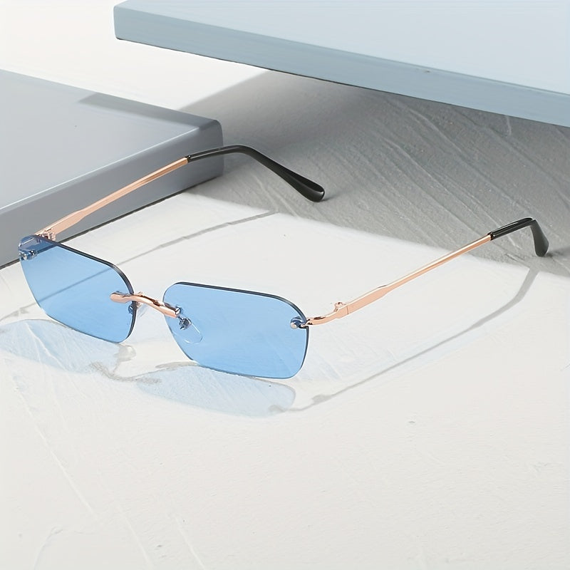 Men's Rimless Polarized Sunglasses UV Protection