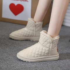 Waterproof Short Snow Boots Warm Fleece Lined Snow Boots Women