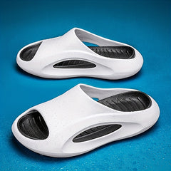 Men's Platform Slides Casual Non Slip Slippers Open Toe Shoes